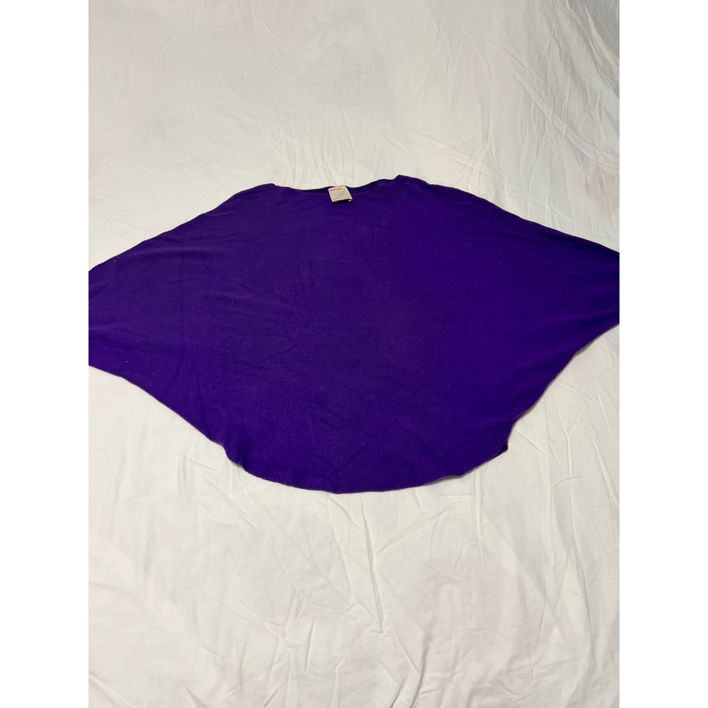 Kerisma Ryker Knit Poncho Sweater Purple Batwing Dolman Oversized S/M G550